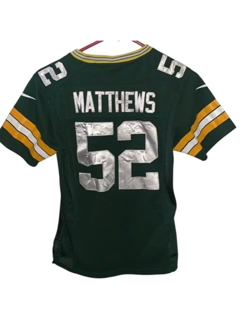 Nike NFL Green Bay Packers Clay Matthews #52 Green/Yellow/White Jersey S - Picture 8 of 10